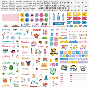 Autocollants de planification de style frais pour filles, autocollants de planification de journal intime, papier autocollant imperméable anti-contrefaçon en matériau BOPP - Product Image 3