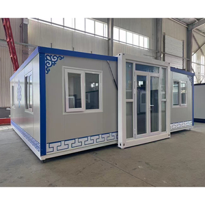 Conteneur préfabriqué pliable en acier léger de 40 pieds et 20 pieds, maison mobile extensible de 2 chambres à coucher, utilisation d'hôtels, expédition, villa préfabriquée pour centre commercial - Product Image 1