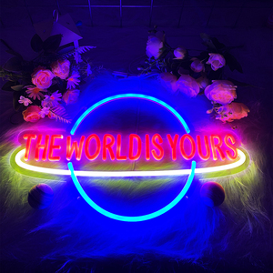 Create a Sense of Mystery with World Is Yours LED Neon Marquee <b>Letters</b> for Home Mall Park Hotels Companies Weddings Parties Bars - Product Image 1
