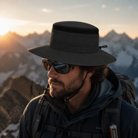 Chapeau de soleil polyvalent à large bord, imperméable et respirant, idéal pour la pêche, avec sangle de menton réglable, vente en gros, pour le camping