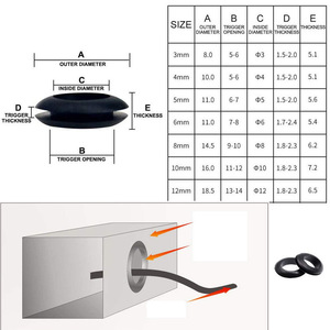 ชุดยางร้อยสายไฟ 105 ชิ้น 4-10 มม. EPDM สำหรับป้องกันสายไฟ - Product Image 2