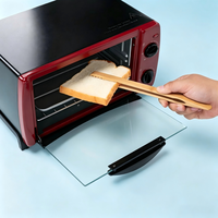 Pinces à pain en bambou, 10,2 pouces de long, pinces à griller en bois avec design antidérapant, pinces pour cuisiner avec revêtement antiadhésif