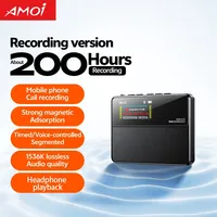 Enregistreur vocal AI à aimant puissant 200H longue durée de vie de la batterie Enregistreur de téléphone portable Enregistrements au format audio WAV Capture le temps du texte vocal