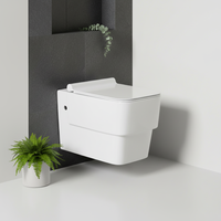 Ensemble WC suspendu mural sans bride à chasse d'eau intégrée, best-seller pour salle de bain