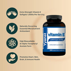 Cápsulas de Gel Suave con Vitamina E de Fórmula Avanzada OEM/ODM para la Salud del Corazón y la Piel, Blanqueamiento de la Piel, Bajo en Azúcar y Carbohidratos, Dosis Personalizada - Product Image 4