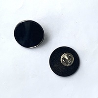 Porte-badge rond en métal vierge de 25 mm, noir, argent, or, cercle rond, épingle à broche