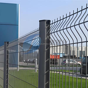 Clôture en fil métallique soudé 3D 7H, clôture extérieure en métal personnalisée avec revêtement en PVC, panneaux en V de 153 cm avec service de modélisation 3D - Product Image 4
