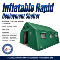 Abri gonflable à déploiement rapide de grande capacité, personnalisé, directement de l'usine OEM/ODM, pour les travaux d'urgence en extérieur