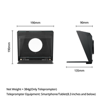 Ambitful T1 Pro Grand écran de prompteur professionnel pour interview, prompteur pliable pour smartphone, appareil photo reflex numérique, enregistrement vidéo en direct