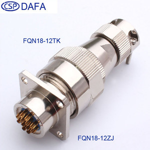 Connecteur d'aviation étanche CSP FQN18 en laiton, 12 broches, connexion rapide pour équipement électronique - Product Image 3