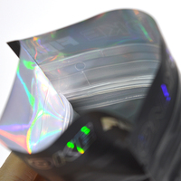 Sacs Mylar 28g personnalisés avec logo imprimé, en plastique, anti-odeur, en aluminium, refermables, à fermeture éclair, à fond plat, à l'épreuve des enfants