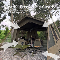 20 ㎡   Tente gonflable verte de haute qualité, vente en gros, portable, 4 saisons, pour le camping et la randonnée