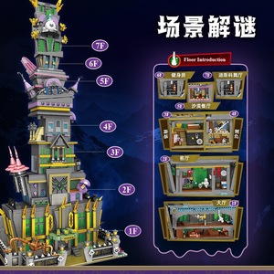 XJD JD145 3746 pièces <span class=keywords><strong>Luigi</strong></span>'s Mansion bloc de construction ensemble de briques modèle MOC jouet technique en plastique moderne Festival cadeau - Product Image 3
