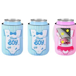 Fundas de Neopreno Plegables Personalizadas de 3 mm y 5 mm de Grosor, Enfriadores de Latas Portátiles Aislados para Bodas - Product Image 1