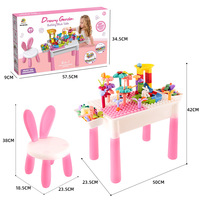 Table de jeu de construction DIY pour enfants avec piste à billes, thème sportif, en plastique, pour filles de 4 à 6 ans