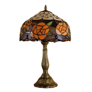 TFT-8059 Traditional Glass Lampshade Handcrafted Stained Glass 12 Inch <strong>tiffany</strong> <strong>Style</strong> Antique <strong>Table</strong> <strong>Lamp</strong> - Product Image 2