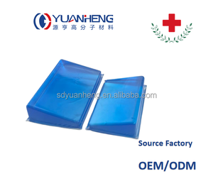 แผ่นรองเตียงผ่าตัดแบบมีใบรับรอง CE ISO แผ่นรองเจลรูปเกือกม้าสำหรับการแพทย์ ป้องกันแผลกดทับ สีฟ้า สำหรับท่านอนคว่ำ - Product Image 1
