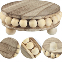 Rehausseur en bois pour présentation, support de base style ferme, base rustique, rehausseur décoratif perlé pour palettes superposées