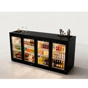 Enfriador de Barra Trasera NE-400C-P de 180 cm, Refrigerador Comercial de 4 Puertas para Almacenamiento de Bebidas con Puertas de Vidrio - Product Image 5