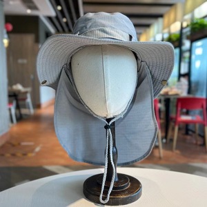 หมวกกันแดดฤดูร้อนพร้อมอุปกรณ์ป้องกันคอ หมวกทรงบักเก็ตระบายอากาศได้ดี สำหรับการเดินป่า ตั้งแคมป์ ตกปลา ปีนเขา สำหรับผู้ใหญ่ ทั้งชายและหญิง แบบทหาร - Product Image 3
