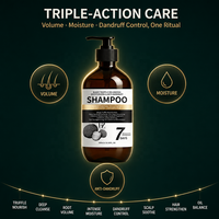 Shampo Truffle Hitam Grosir 500ml Cair Organik 8-in-1 Penambah Volume Anti Ketombe Asam Amino Perawatan Kulit Kepala Herbal Bernutrisi