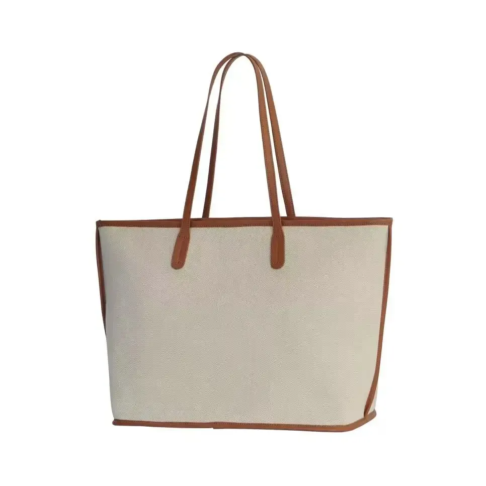 VERAGE Damen Laptop-Tote-Tasche Arbeit individuelles Logo Einkaufstaschen leichte Leinwand-Handtasche