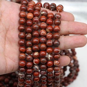 Natural Jasper Loose Beads Round <b>Red</b> For <b>Bracelet</b> Making Yiwu Origin ST0102 - Product Image 3