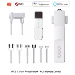 Robot de rideau intelligent MYQ Tuya ZigBee pour tringle universelle, commande vocale via application, <span class=keywords><strong>batterie</strong></span> rechargeable pour salon - Product Image 1