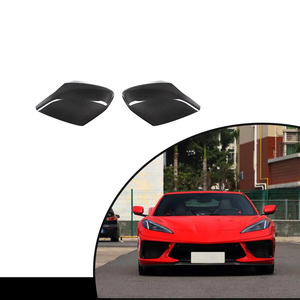 Capuchons de couverture de rétroviseur latéral en Fiber de carbone véritable de remplacement haut de gamme pour Corvette C8 Stingray 20-23 - Product Image 1