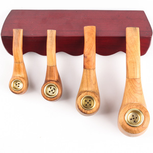 Embout de Cigarette en bois massif plié, Style ancien, fait à la main, filtre, embout buccal, tuyau de tabac sec Portable pour hommes - Product Image 6