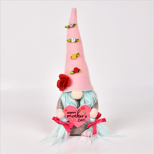 Muñeca sin Rostro para el Día de la Madre, con Sombrero en Forma de Corazón, Regalo Creativo, Adorno de Tela - Product Image 3