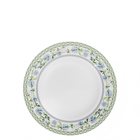 Assiette de table en porcelaine verte à motif floral vintage, élégante assiette de présentation en céramique à motif de fleurs de printemps pour mariage et décoration de table à domicile