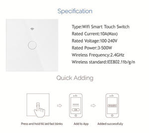 مفتاح إضاءة ذكي يعمل بالواي فاي، يتحكم به تطبيق تويا، متوافق مع أليكسا وجوجل هوم - Product Image 3