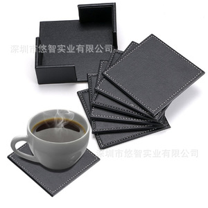 New PU coasters, heat-insulating and non-slip <b>table</b> <b>mats</b>, exquisite gift cup holders, and <b>mats</b> specifically for Western - Product Image 3