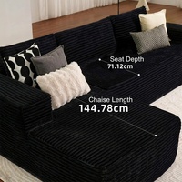 Stilvolle Wohnraumdekoration 5-Sterne-Hotel-Standard Komprimiertes Cord-Sofa für Wohnzimmer