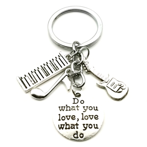 Nouveau porte-clés de musique pour enseignant Piano, Notes, accessoires de guitare, bijoux faits à la main, cadeau de Piano, tout ce que vous voulez - Product Image 1