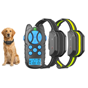 <span class=keywords><strong>Collar</strong></span> de Adiestramiento para Perros con Vibración, Sonido y Descarga Eléctrica, Personalizable, con Control Remoto, Impermeable, Recargable, con Luz LED - Product Image 1
