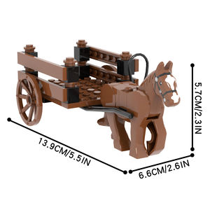 Série MOC5035 Chariot médiéval de <span class=keywords><strong>ferme</strong></span> Chariot de <span class=keywords><strong>ferme</strong></span> Soldats <span class=keywords><strong>Chevalier</strong></span> Briques compatibles Blocs de construction Jouets éducatifs pour enfants - Product Image 3