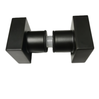 Poignées de porte carrées en verre noir mat de qualité supérieure pour salle de bain
