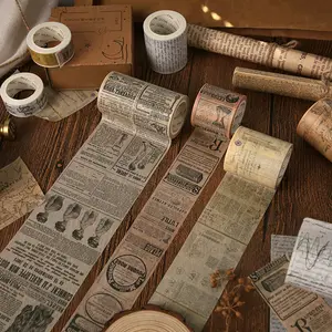 8m/rolls Paper Tape Journal Diy Sticker Gothic Style Tape Cross-Border Retro Notes Hand Account Material Stickers Tape