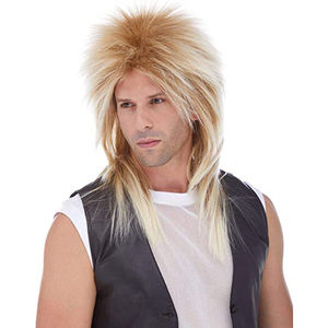 <span class=keywords><strong>Tina</strong></span> Turner Wig80s Rétro Fluffy Hedgehog Head Cheveux Longs Raides Hommes et Femmes - Product Image 3