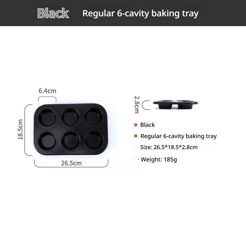 Regular model-black-6 baking pans
