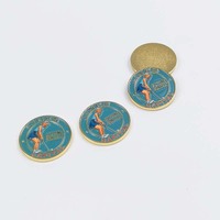 Marqueur de balle de golf en alliage de zinc imprimé UV 3D 30 mm / Taille personnalisée pour le golf et les cadeaux d'affaires