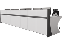 Console de salle de contrôle de sécurité moderne de fabrication professionnelle JCCX-C, construction durable en acier et bois pour bureau