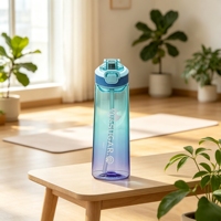 Bouteille d'eau étanche en Tritan+PP avec couvercle à ouverture rapide, isolation thermique, pour consommation directe en randonnée et camping