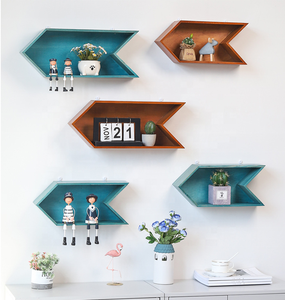 Estantes <span class=keywords><strong>flotantes</strong></span> montados en la pared de fábrica BSCI, estante de madera con flecha para estantes de madera decorativos para el hogar - Product Image 5