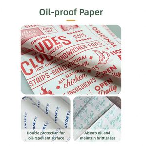 French Style Stall Greaseproof <b>Paper</b> Double-Sided PE Custom Logo Food Packaging for Cake Tiramisu <b>Burger</b> Sandwich Pizza Roll - Product Image 6