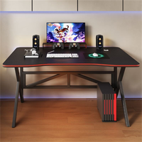 Escritorio para Juegos de Metal y Fibra de Carbono Resistente para Oficina en Casa y Dormitorio - Mesa de Computadora para Estudiantes