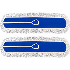 Mopa Plana de Algodón Ecológica Azul, Resistente, para Limpieza de Grandes Áreas, Eliminación de Polvo, Tamaños Personalizados para Hospitales, Hoteles y Comercios - Product Image 1