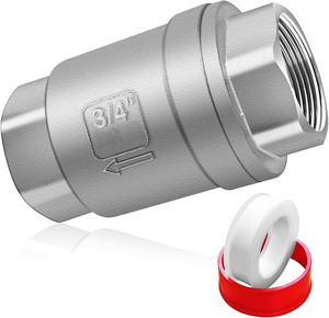 <span class=keywords><strong>Clapet</strong></span> <span class=keywords><strong>anti</strong></span>-<span class=keywords><strong>retour</strong></span> à ressort en acier inoxydable 3/4 "NPT-Contrôle de débit unidirectionnel pour purificateurs d'<span class=keywords><strong>eau</strong></span>, systèmes solaires, <span class=keywords><strong>chauffe</strong></span>-<span class=keywords><strong>eau</strong></span> à <span class=keywords><strong>gaz</strong></span> - Product Image 1